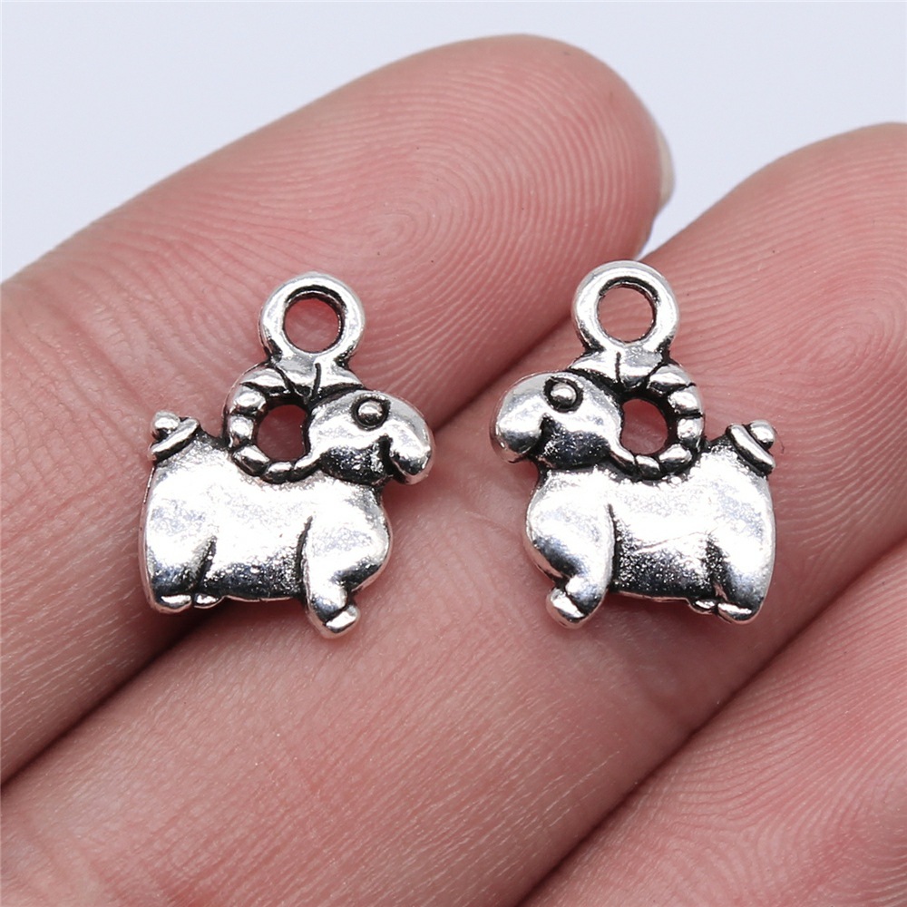 Vintage Fashion Theme - 10pcs 11x14mm Antique Silver Color Sheep