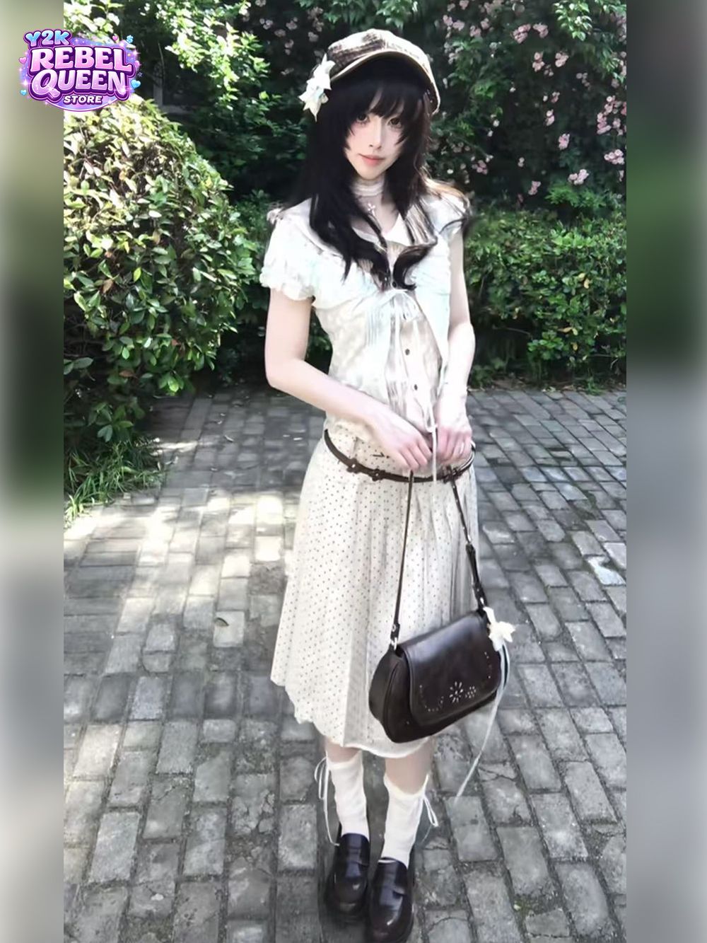 Crop Cardigan Vintage - Japanese Vintage Sweet Coquette Skirt Set