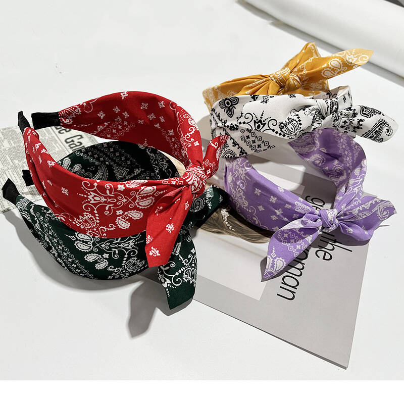 Vintage Fashion Shop - Boho Bow Print Headbands for Women