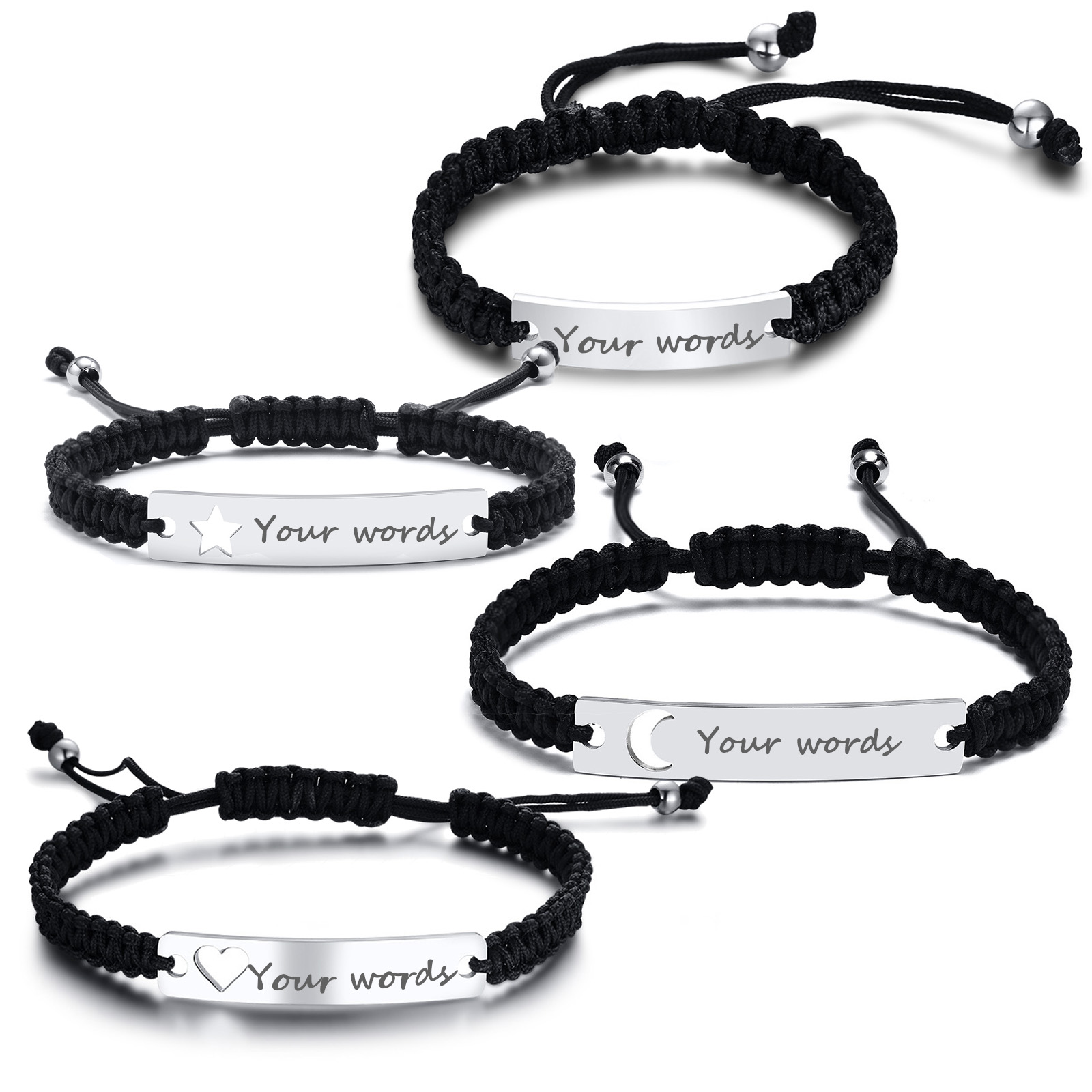 Vintage Fashion Names - Custom Vintage Braided Rope Chain Heart