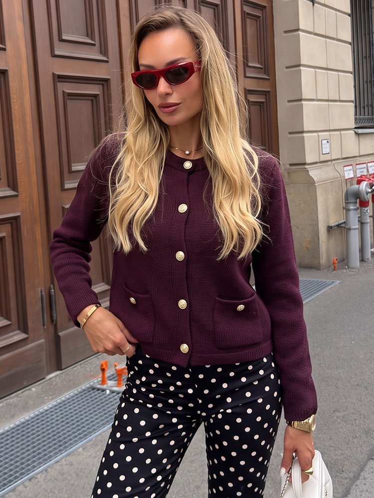 HH Vintage Women Solid Slim Po - đánh giá và giá Crop Cardigan Vintage
