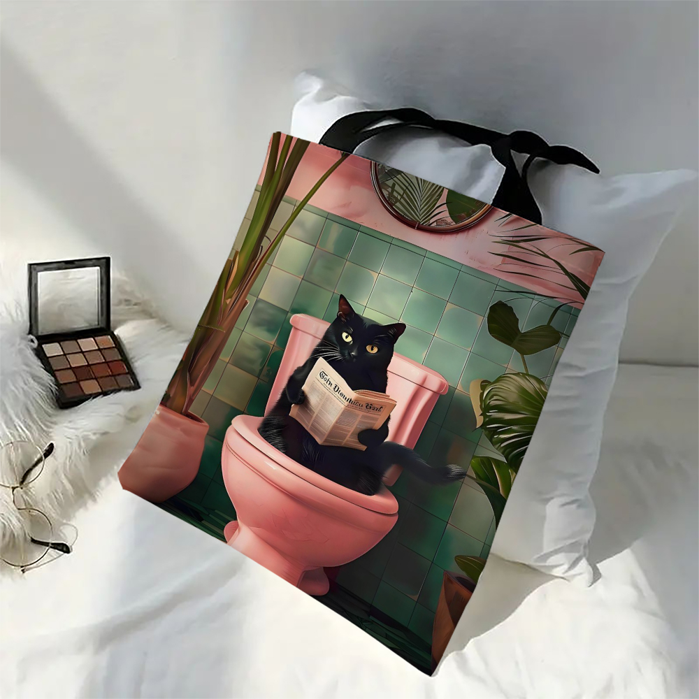 1pc Black Cat Shoulder Bags Fu - đánh giá và giá Vintage Fashion Newspaper