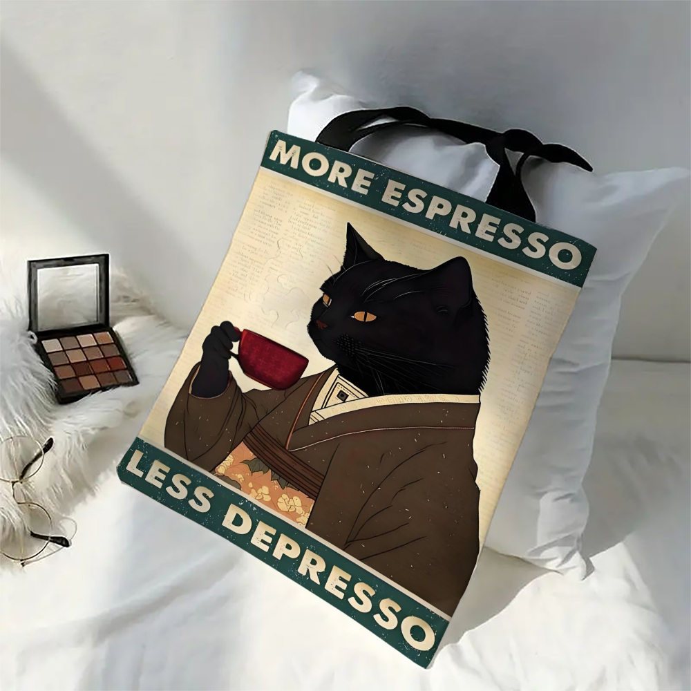 1pc Black Cat Shoulder Bags Fu - đánh giá và giá Vintage Fashion Newspaper