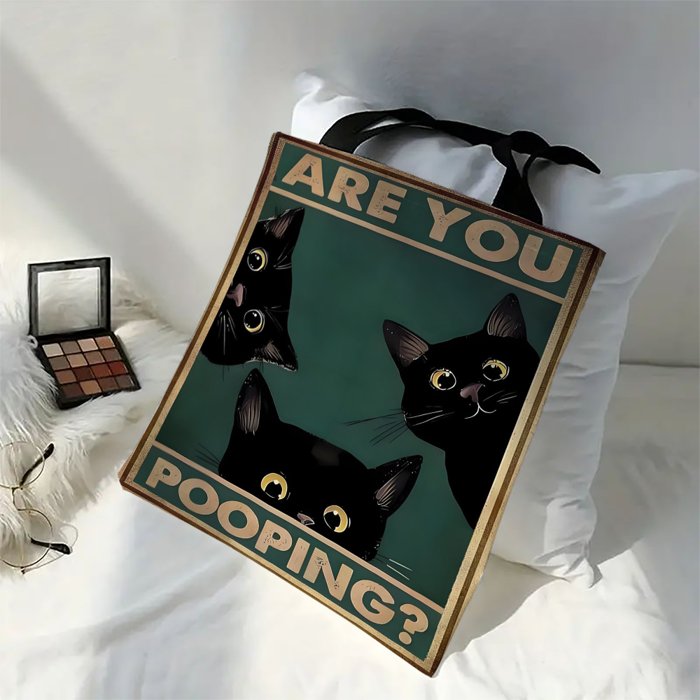 1pc Black Cat Shoulder Bags Fu - đánh giá và giá Vintage Fashion Newspaper