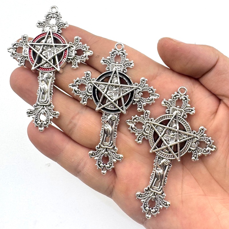 2pcs 30x15mm Gothic Big Cross  - đánh giá và giá Vintage Fashion Theme