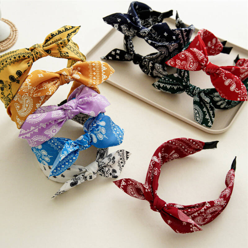 Boho Bow Print Headbands for W - đánh giá và giá Vintage Fashion Shop