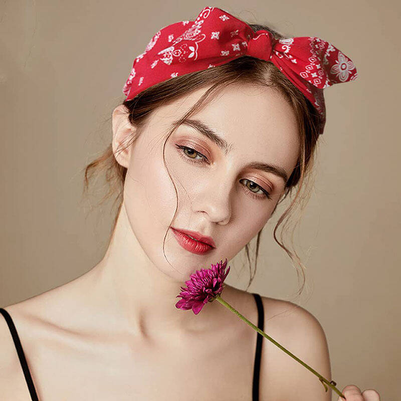 Boho Bow Print Headbands for W - đánh giá và giá Vintage Fashion Shop