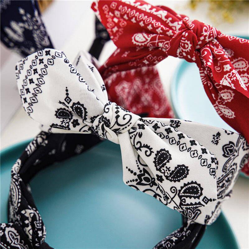 Boho Bow Print Headbands for W - đánh giá và giá Vintage Fashion Shop