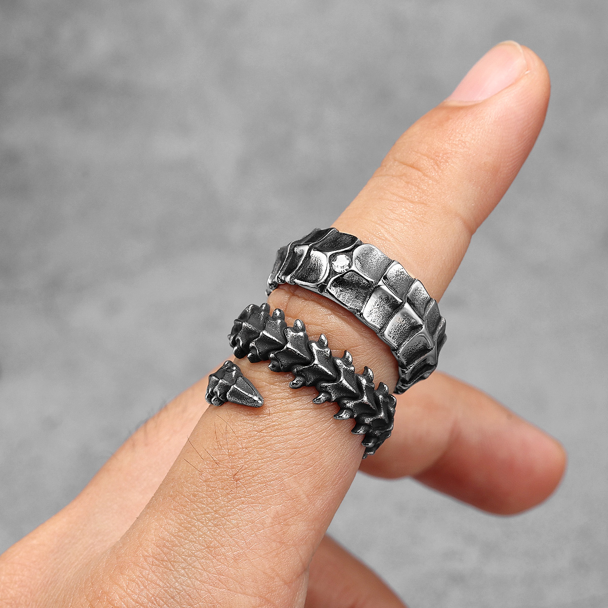 Eivil Dragon Spine Men Rings S - đánh giá và giá Vintage Fashion Stuff