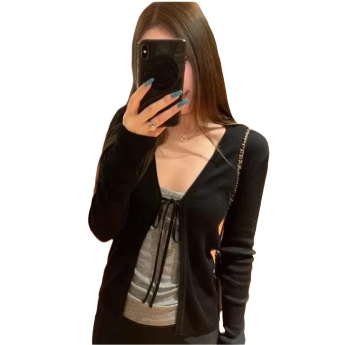 Women's Knitting Thin Long Sle - đánh giá và giá Crop Cardigan Vintage