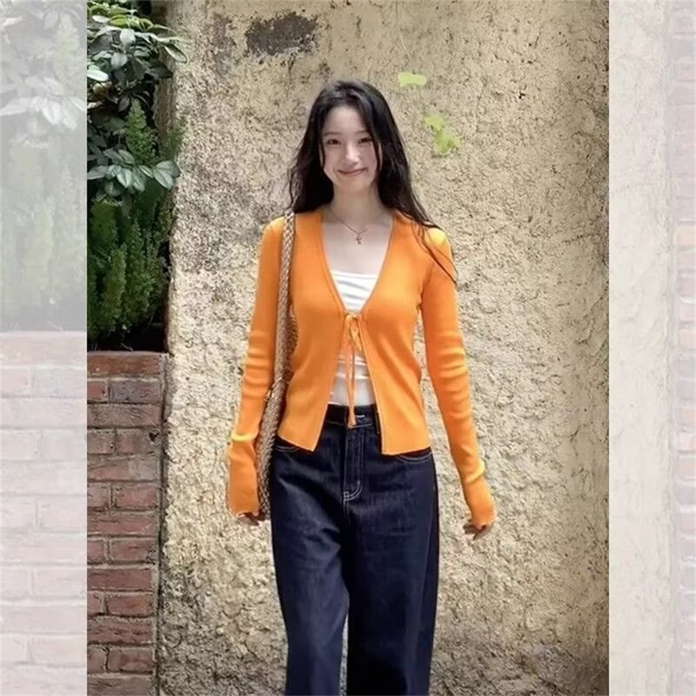 Women's Knitting Thin Long Sle - đánh giá và giá Crop Cardigan Vintage