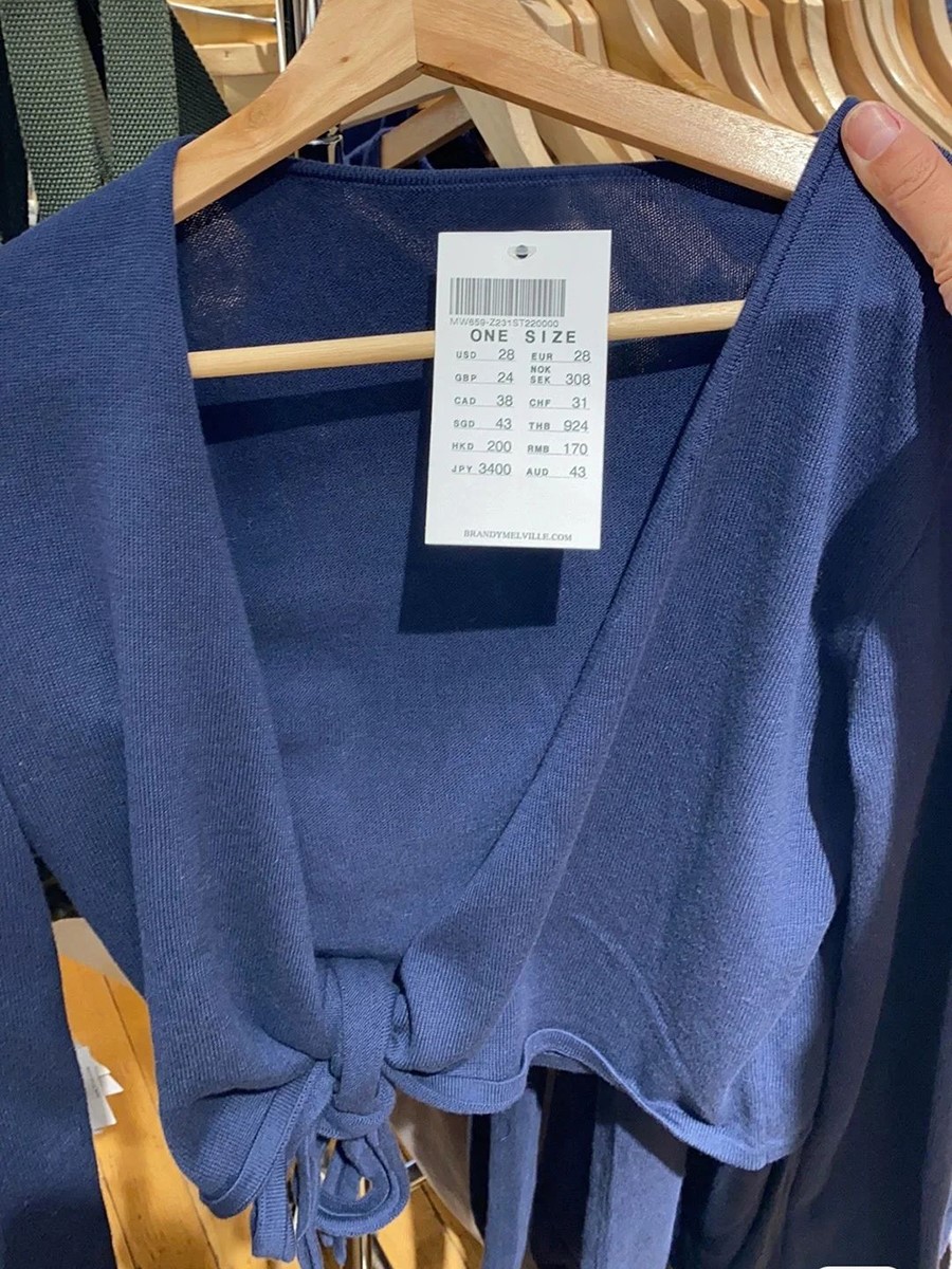 New Navy Lace-up Knitted Long  - đánh giá và giá Crop Cardigan Vintage