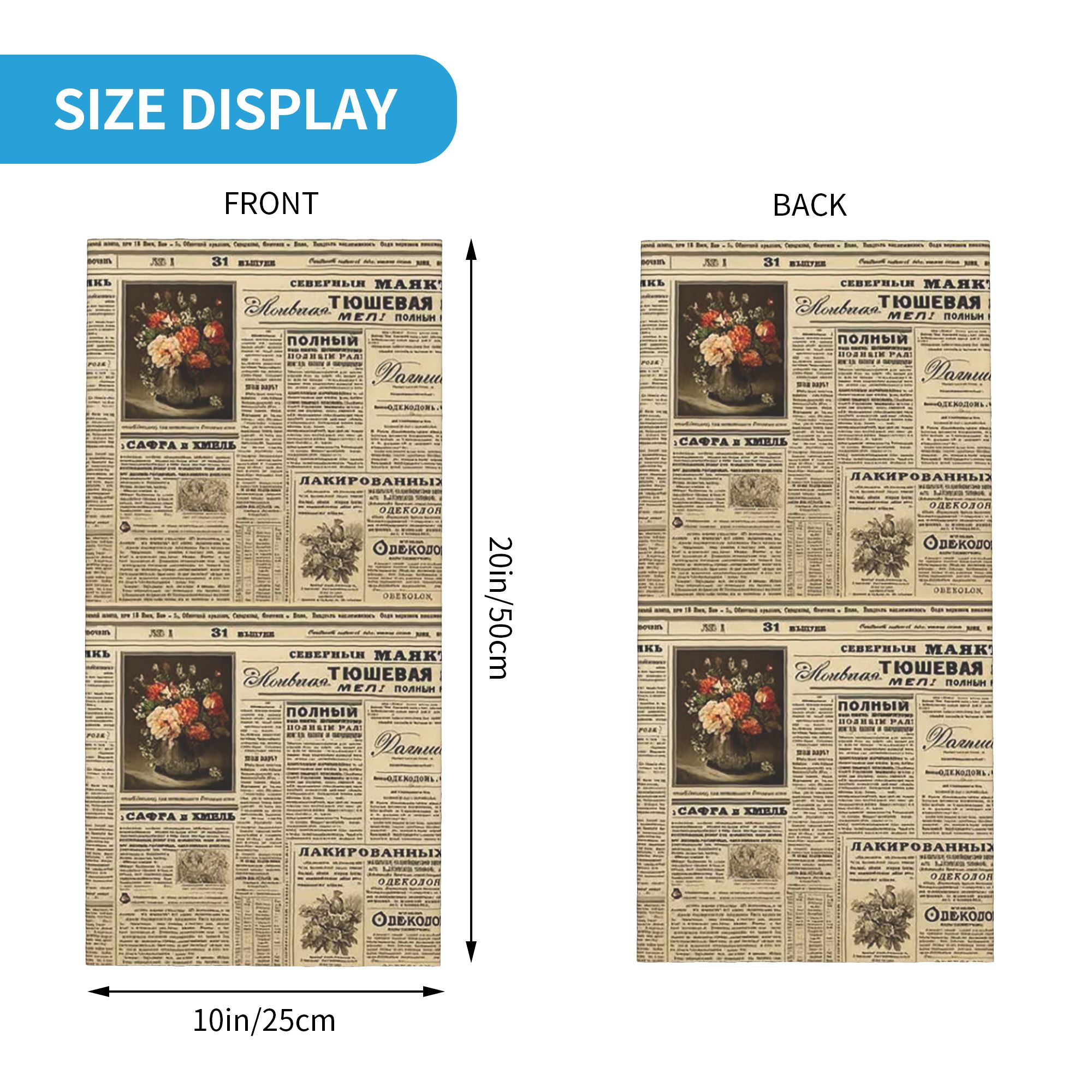 Vintage Newspaper Print Bandan - đánh giá và giá Vintage Fashion Newspaper