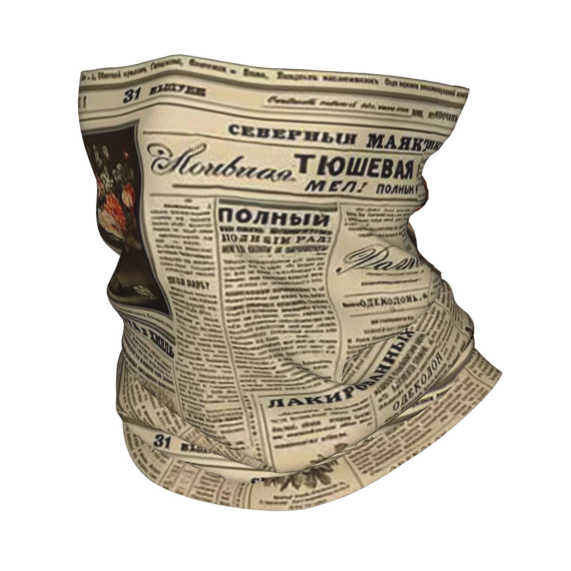 Vintage Newspaper Print Bandan - đánh giá và giá Vintage Fashion Newspaper