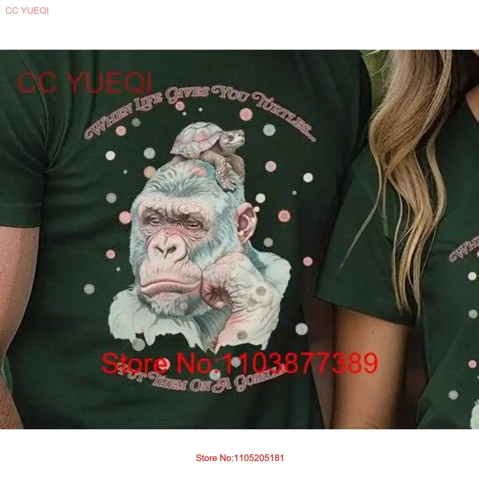 Gorilla T Shirt Turtle Funny W - đánh giá và giá Vintage Fashion Stuff