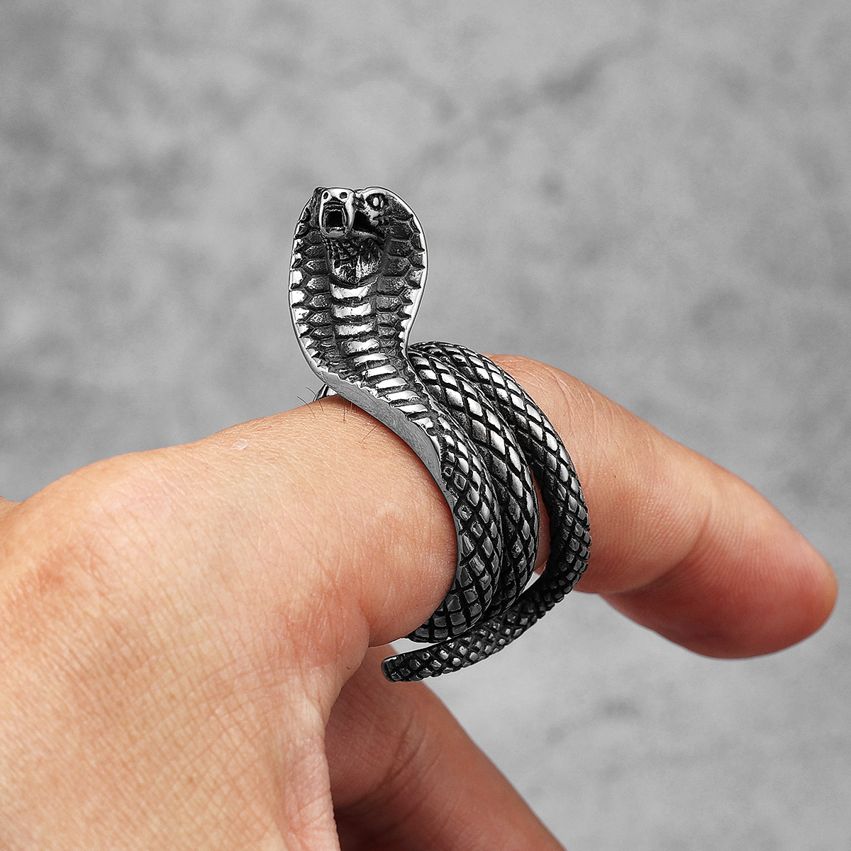 Snake Cobra Animal Men Rings S - đánh giá và giá Vintage Fashion Stuff
