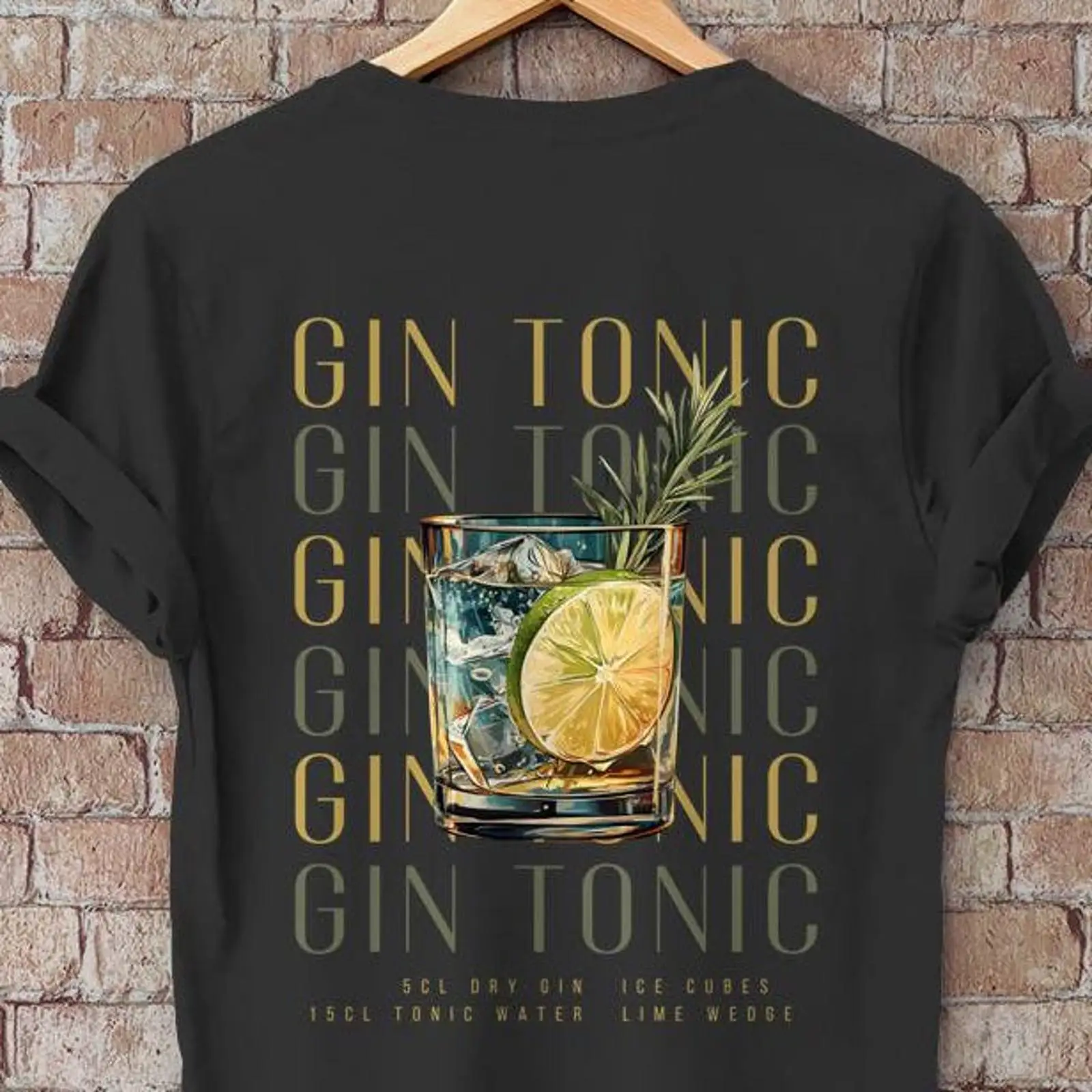 Gin Tonic T Shirt Illustrated  - đánh giá và giá Vintage Fashion Illustration