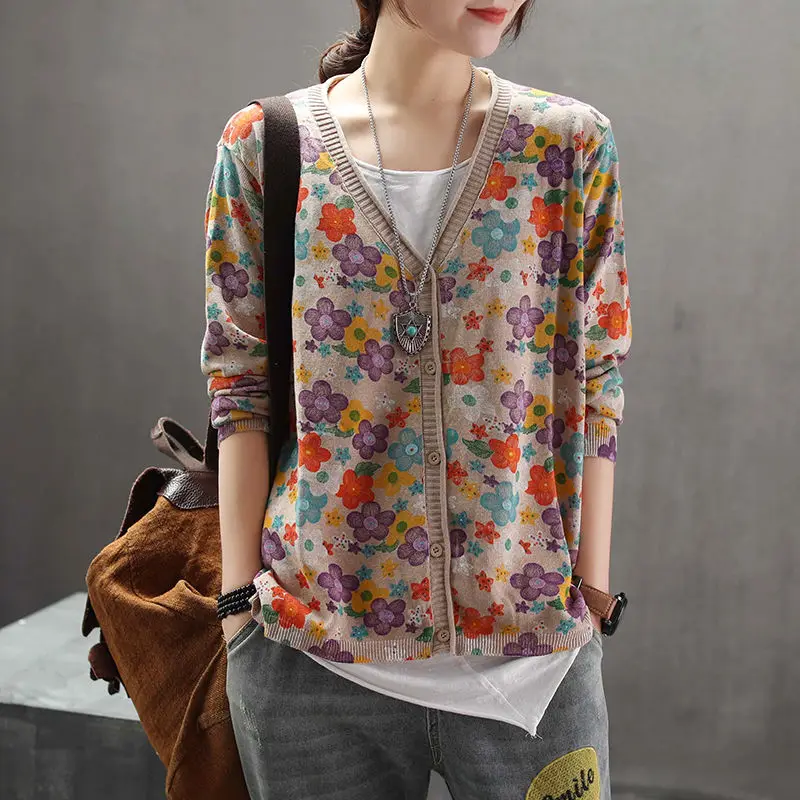 Vintage Loose Sweaters Coat Sp - đánh giá và giá Crop Cardigan Vintage