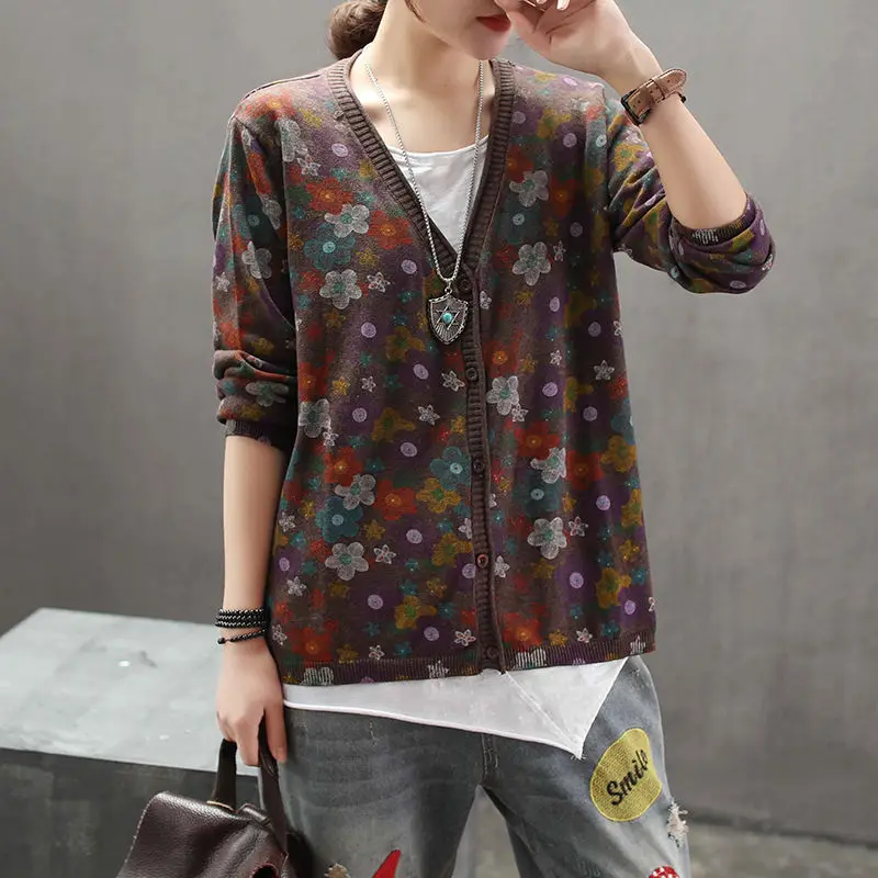 Vintage Loose Sweaters Coat Sp - đánh giá và giá Crop Cardigan Vintage