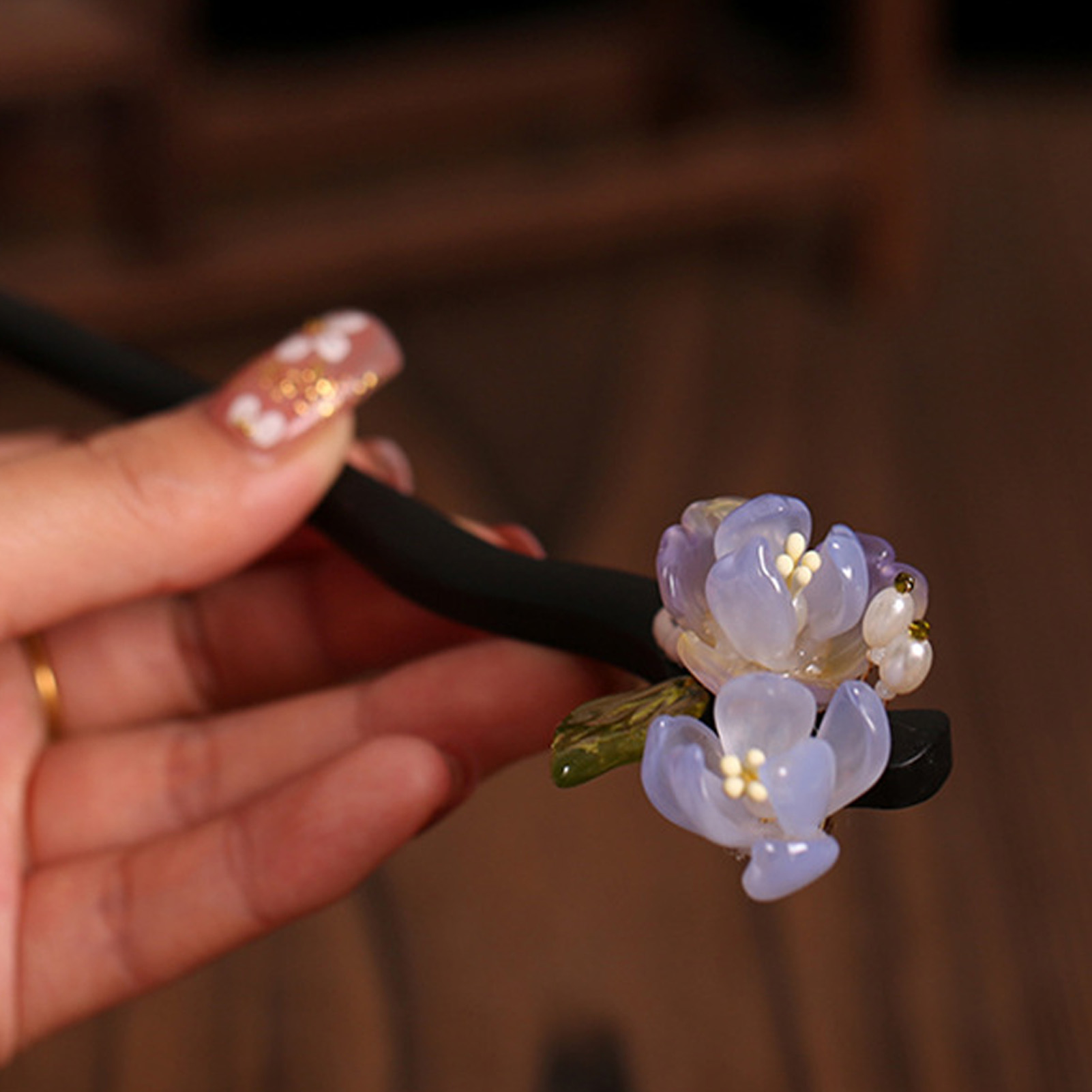 Vintage Wooden Flower Hairpin  - đánh giá và giá Vintage Fashion Shop